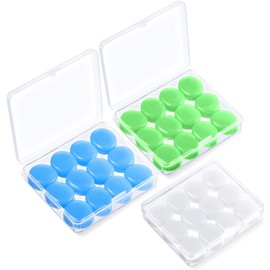 GuDoQi Tapones para Dormir, 36 Unidad Tapones Oídos de Silicona Reutilizables para Los Oídos, 32 dB, Impermeables, Reducción de Ruido, para Dormir, Estudio, Viajar, Nadar