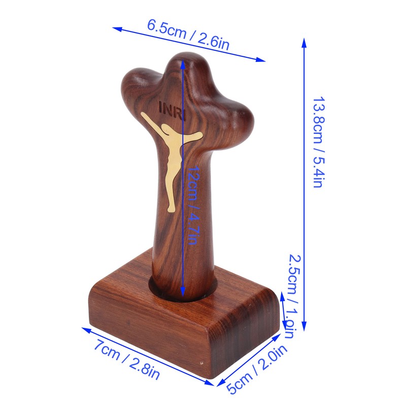 Wood Baptism Crosses Natural Texture Magnetic Standing Exquisite Polishing Carved