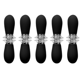 Higoney 10Pcs/5Pairs Corn on the Cob Holders, Stainless Steel Corn Holders with Interlocking Design, Corn Skewers Forks for Home Cooking, Camping, and BBQ Parties (Black)