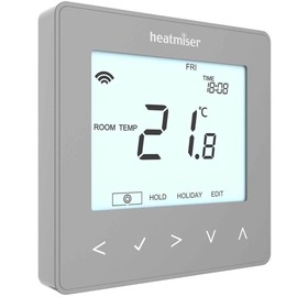 Heatmiser NeoStat V2 Programmable Wired Thermostat UFH Systems Use With NeoHub (Platinum Silver)