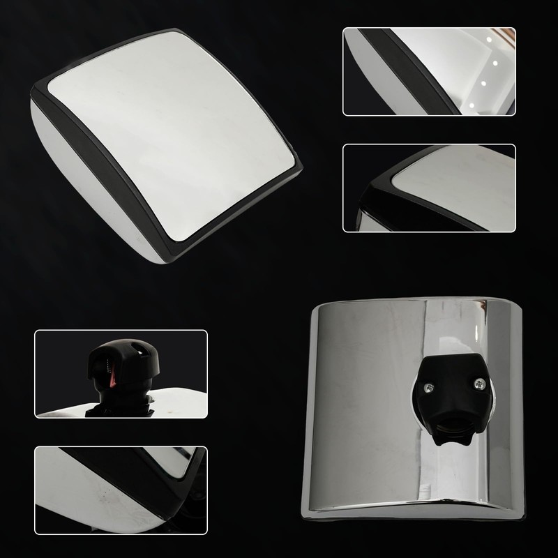 TINWID1919 Chrome Convex Hood Mirror Head for International Durastar Transtar