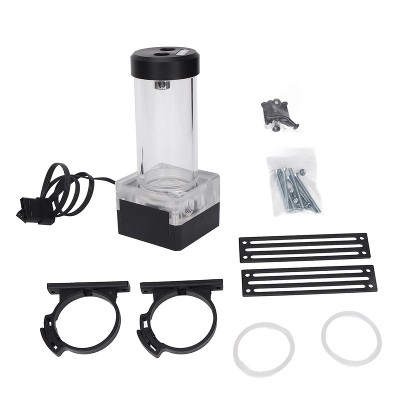 Water Cooling Reservoir 15cm 550L/H 10W 12V DC 3.5m Pump