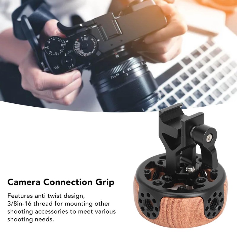 Aluminum Side Handle Grip, Camera Cage Handle Handgrip with Quick