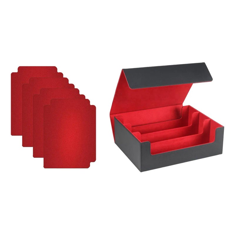 Caja Para Mazo De Cartas, Soporte Para Tarjetas Negro Rojo