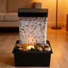 RWOORA Mini Tabletop Water Fountain with LED Light & Powerful