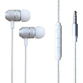 DN-Technology Redmi 9 Pro Earphones - Earbuds Headphone Wired Earphones Headset with Microphone and Volume Control For Redmi 9 (SILVER)