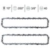 Opuladuo 2PC 10 Inch Chainsaw Chains, Replacement Chain for WORX