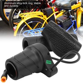 Half Throttle Handle, 76x Half Turn Handle Waterproof Half Throttle Ebike Modified Throttle Part Modified Part Handlebar Grip Speed Throttle for Electric (Black)
