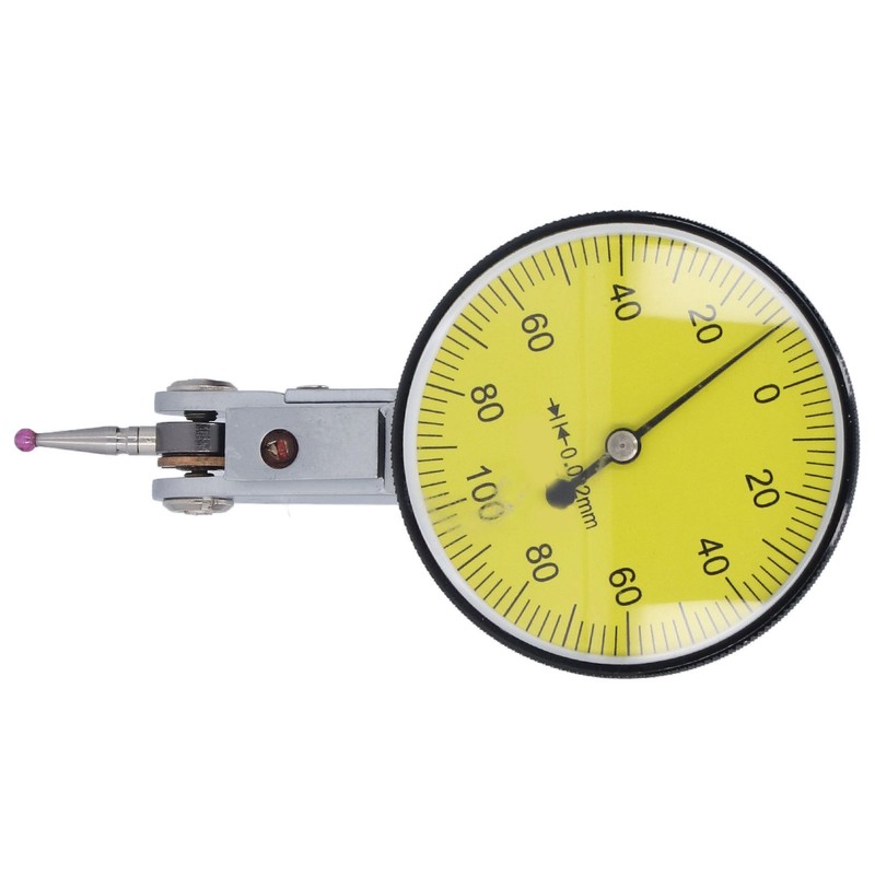 Dial Indicator Stainless Steel 0 to 0.2mm Leverage Shockproof Measuring