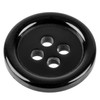 24 Pieces 4 Hole Diameter 20.3mm Black Polyester Buttons Size
