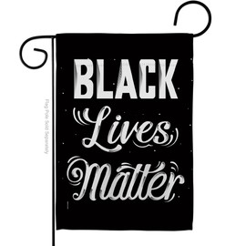Black Lives Matter Justice BLM Garden Flag Support Cause Anti Racism Revolution Movement Equality Social House Decoration Banner Small Yard Gift Double-Sided, 13"x 18.5", Thick Fabric