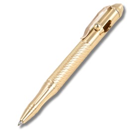 Enjoying Aging for 100 Years, Lifetime Mono, Brass Ballpoint Pen, Vintage Retro, Architectural Engineering Director, Brass Gold Color, For Old Car Bike Lovers such as Harley (Screw)