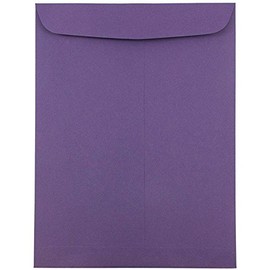 JAM Paper 9 x 12 Open End Catalog Premium Envelopes - Dark Purple - 50/Pack