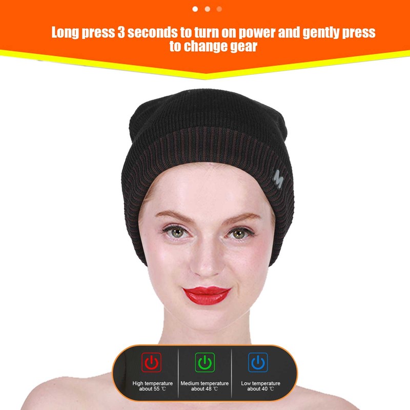 USB Rechargeable Heating Hat Winter Outdoor Warm Fast Heating Breathable