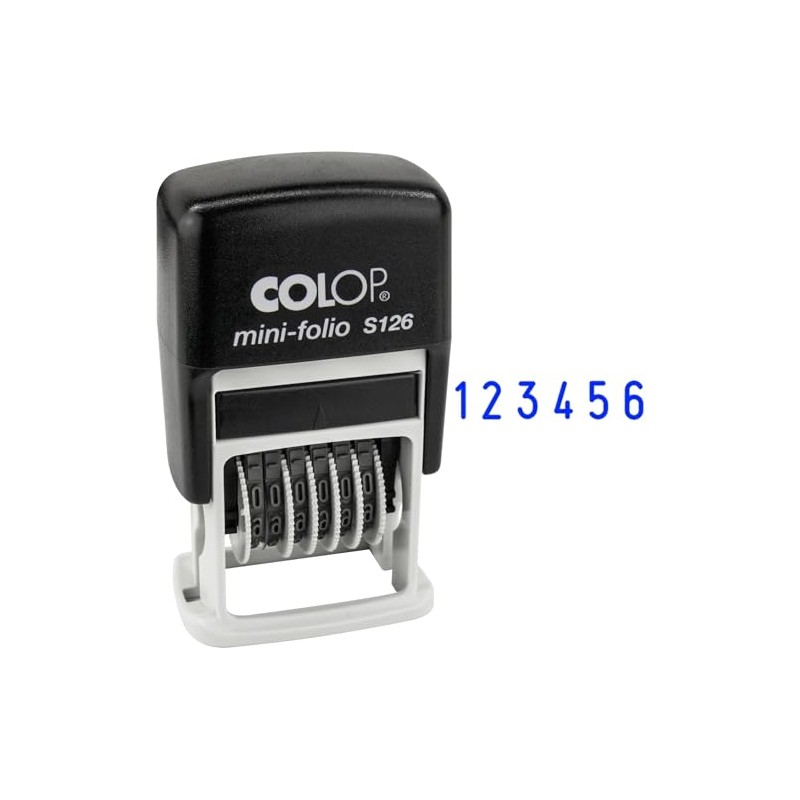 Mark 2000-S126 Self-Inking Number Stamp - Blue Color