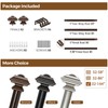 KAMANINA Bronze Curtain Rods for Windows 72 to 144 Inch(6-12ft),