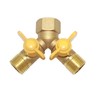 Joywayus 3 Way Split Brass Shut Off Ball Valve Fitting
