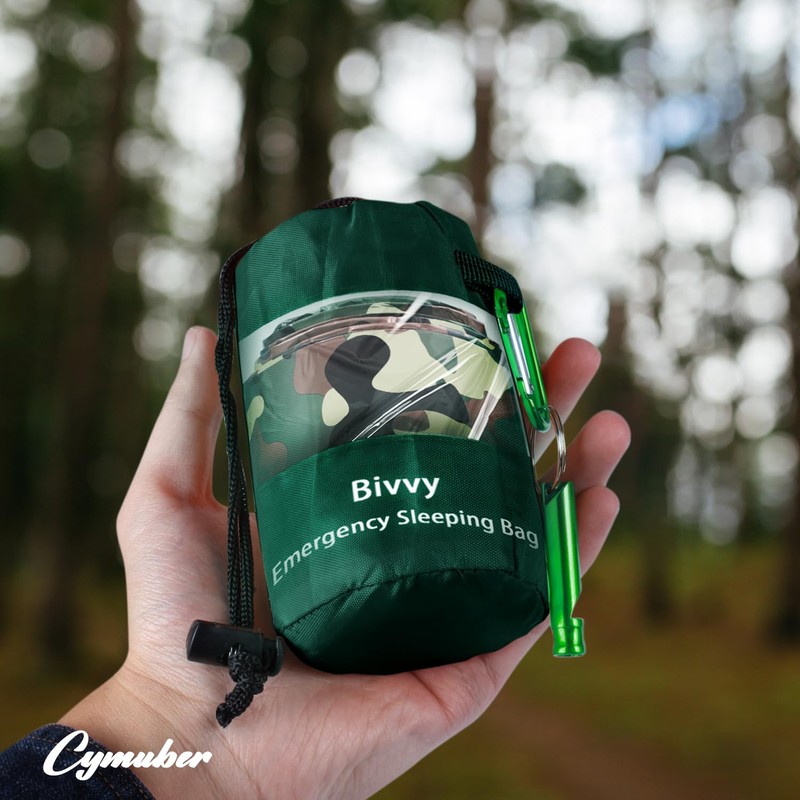 Emergency Sleeping Bag Survival Bag,Cymuber 2 Pack Portable Waterproof Thermal