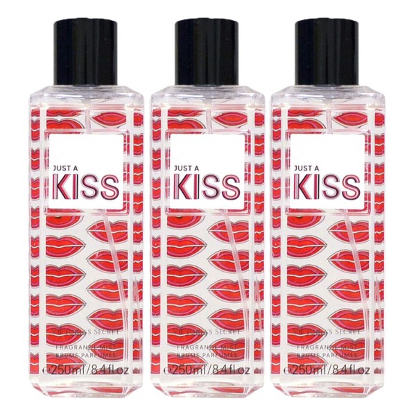 Victoria's Secret Lot of 3 Fragrance Mist 8.4 Fl Oz Each (Just A Kiss)