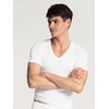 CALIDA mens v-neck pima cotton undershirt evolution (14317) (large, white)