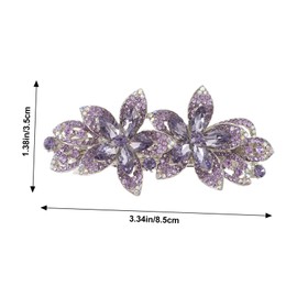 Vaguelly Flower Rhinestone Hair Clip for Women Durable Decorative Hair Accessory Unique Floral Design for Weddings Parties and Daily Wear