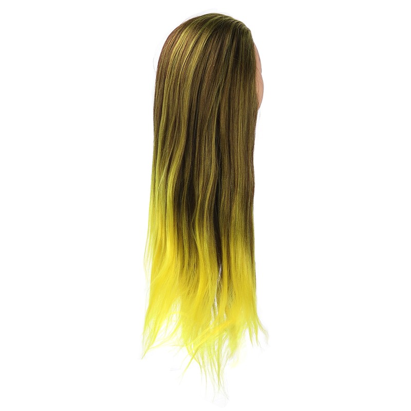 Gradient Wig Hair Mannequin Head Hairdressing Styling Training Braiding Doll