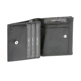 Leather Boxed Style wallet LEAS, black - ''LEAS Special Edition''