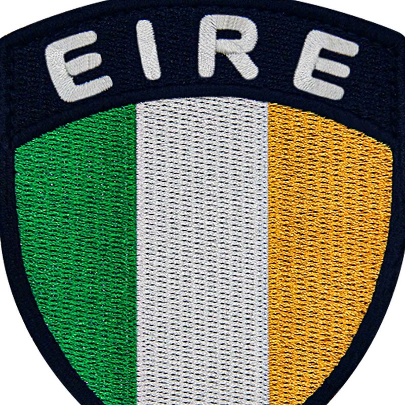 Ireland Shield Flag Patch Embroidered Applique Irish Fastener Hook and