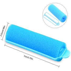 Dokpav 36 Pcs Foam Sponge Hair Rollers, 2cm Flexible Hair Styling Curlers Soft Sponge Curlers for Hair Styling (Pink, Yellow and Blue)
