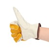 Garden Cowhide Gloves Puncture Proof Wearproof Full Finger Leather Gloves