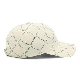 Newera Kids Cap Youth 9TWENTY / Cloth Strap NER36C5222 Monogram ONSPOTZ Special Order Hat, chrome/dark green, 54.0 cm