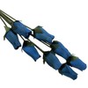 Navy Blue Bunch of 8 Closed Bud Wooden Roses for