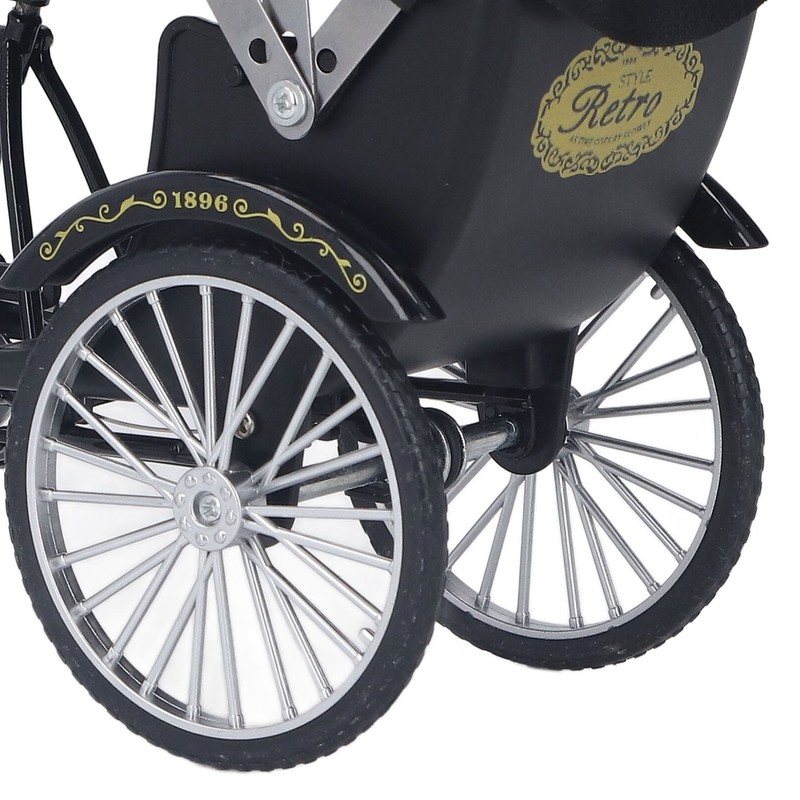 Rickshaw Model Retro Design Decorative Interesting Alloy 3 Wheel Rickshaw