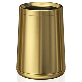 YOJIA 2.64 Gallon/10L Bathroom Trash Can, Bathroom Gold Garbage Can, Modern, Open Top Office Waste Baskets, for Desk Bedroom Business Office Hotel Home (Z-10L Gold)