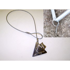 American Earth Anchors 3-inch Steel Arrowhead Anchor with 36-inch Cable and Anti-Theft Loop