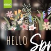 Large Hello Spring Window Stickers for Glass - Spring Window