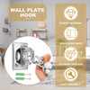 sourcing map Rope Stanchion Wall Plate Hook, 2 Pack Large