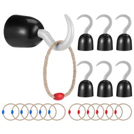 Booson 18 Pieces Pirate Hook Captain Hook Ring Toss Game