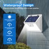 Peasur White Solar Lights Outdoor Waterproof, 6Pack 140LED Solar Powered