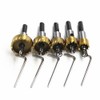 ZONADAH 5pcs Titanium Coated Drill Bit Set 16mm 18.5mm 20mm