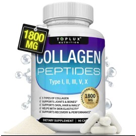 Toplux Multi Collagen Peptides Pills 1800 Mg Complex-Hydrol