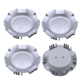 4PCS Hub Center Caps for Chevy Silverado Tahoe Avalanche 2007-2013 | 7.125 inch (18cm) | Fits 20x8.5 5-Spoke Wheels | No Logo | ABS Plastic | Part# 9595152 (Silver)