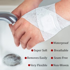 HEALQU Dressing Retention Tape, Non Woven Tape, 4in x 11yd Wound Dressing Tape Adhesive Cloth Tape Comfortable to The Body, with Easy Release, by Healqu