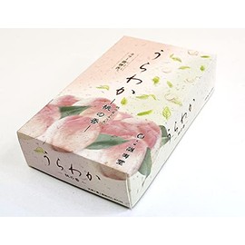 Urawaka Peach Incense, Rose, Burning Time: Approx. 25 Minutes, 1 Piece, Peach Leaf Extract, Sandalwood, Doji, Benzoka