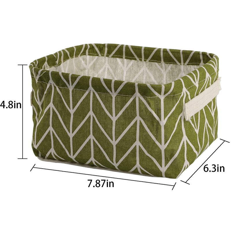 Lawei 9 Pack Mini Canvas Storage Bins - Collapsible Canvas
