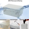 Zulkit Junction Box,IP67 Waterproof Electrical Box Hinged Cover Stainless Steel