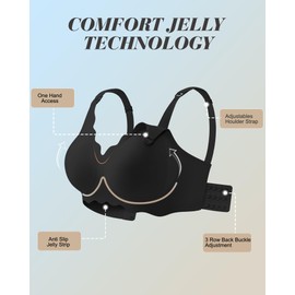 Yadalky Wireless Nursing Bras for Breastfeeding, Seamless Maternity Bras Pregnancy Bralette No Underwire (Black, M)