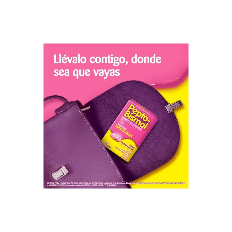 Pepto Bismol Malestar Estomacal Tabletas Masticables
