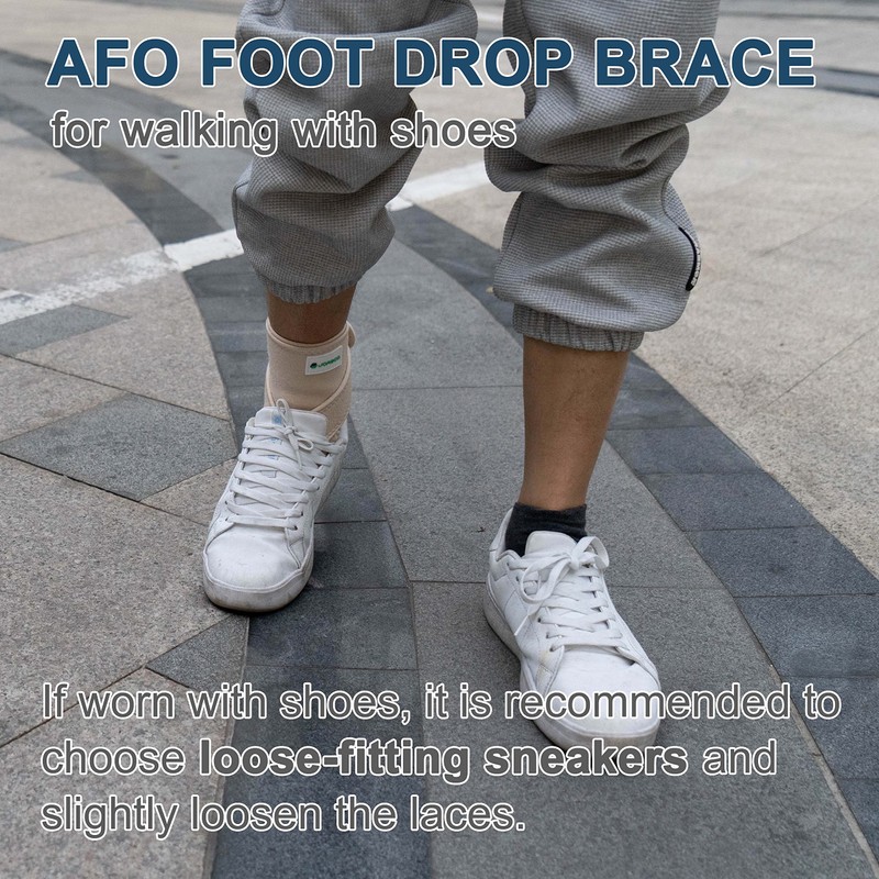 JOMECA Upgraded Drop Foot Brace for Walking with Shoes -