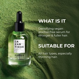 Lazartigue Thicker Serum I Frena la caída progresiva del cabello y reduce la pérdida de densidad I Redensyl™ 3%, Capixyl™ 5%, biotina y pantenol I Cabello con tendencia a la caída progresiva I 50 ml